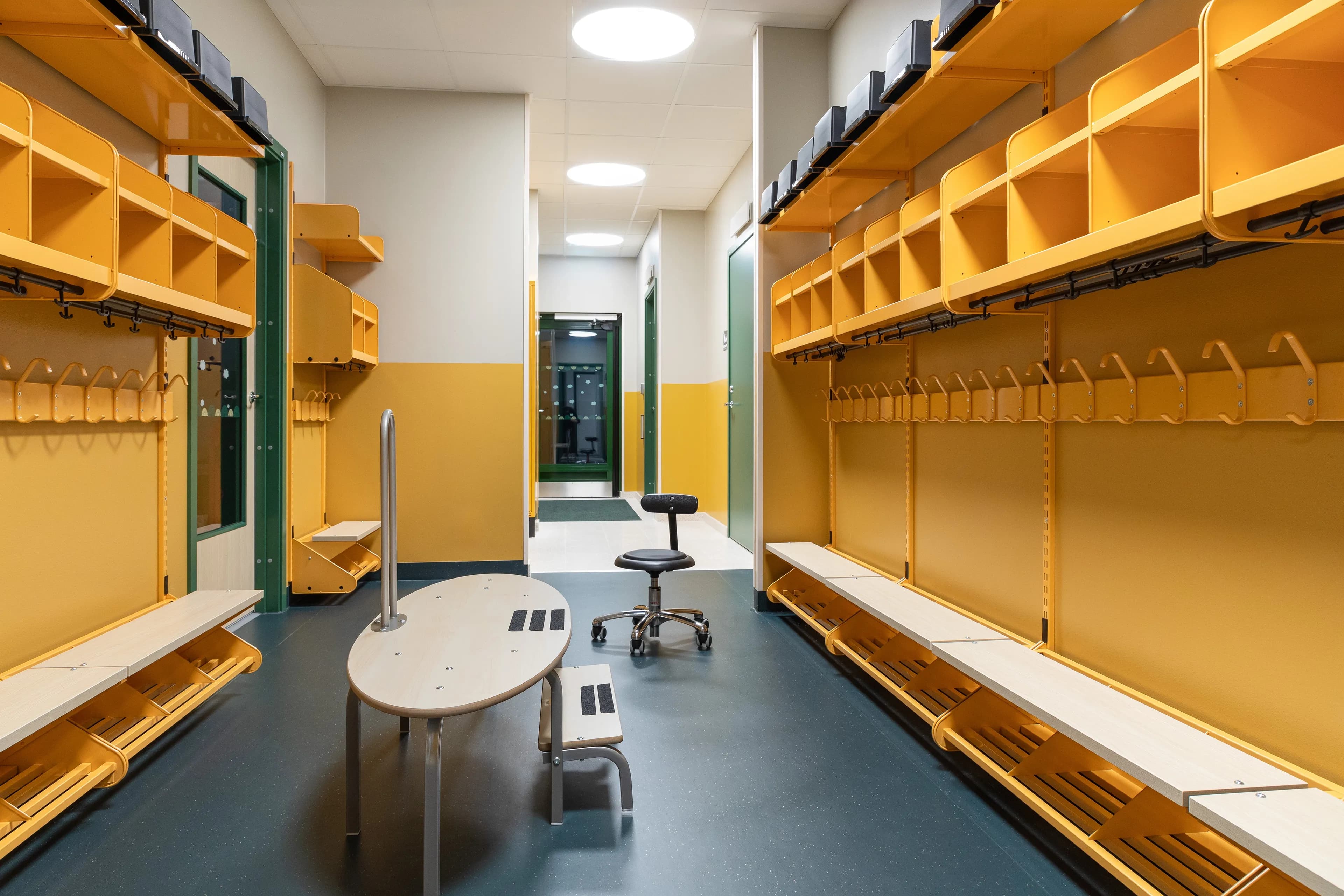 Cloakroom at Bifrost preschool.