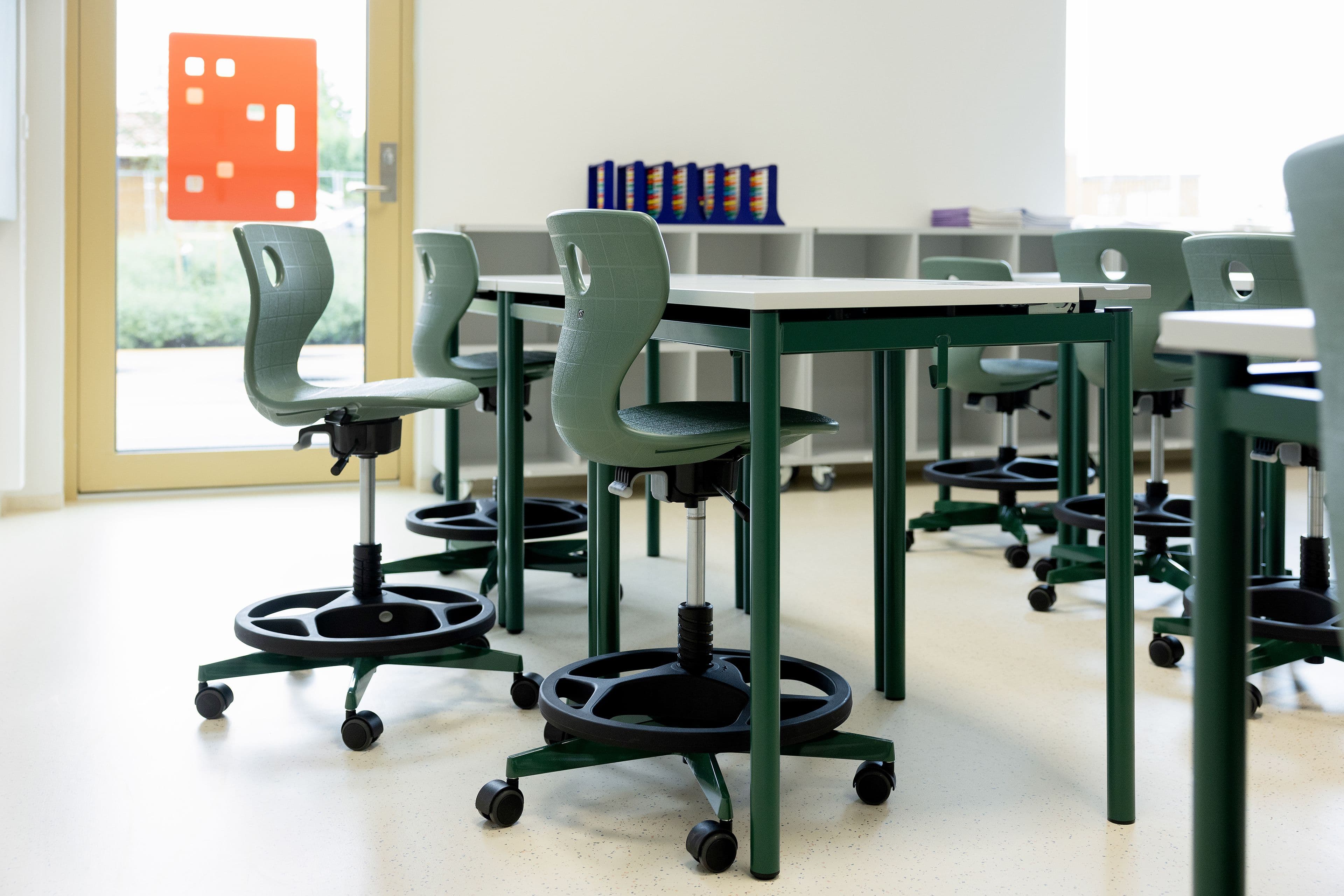 Image from a group room at Klokkerjordet School in Sande.
