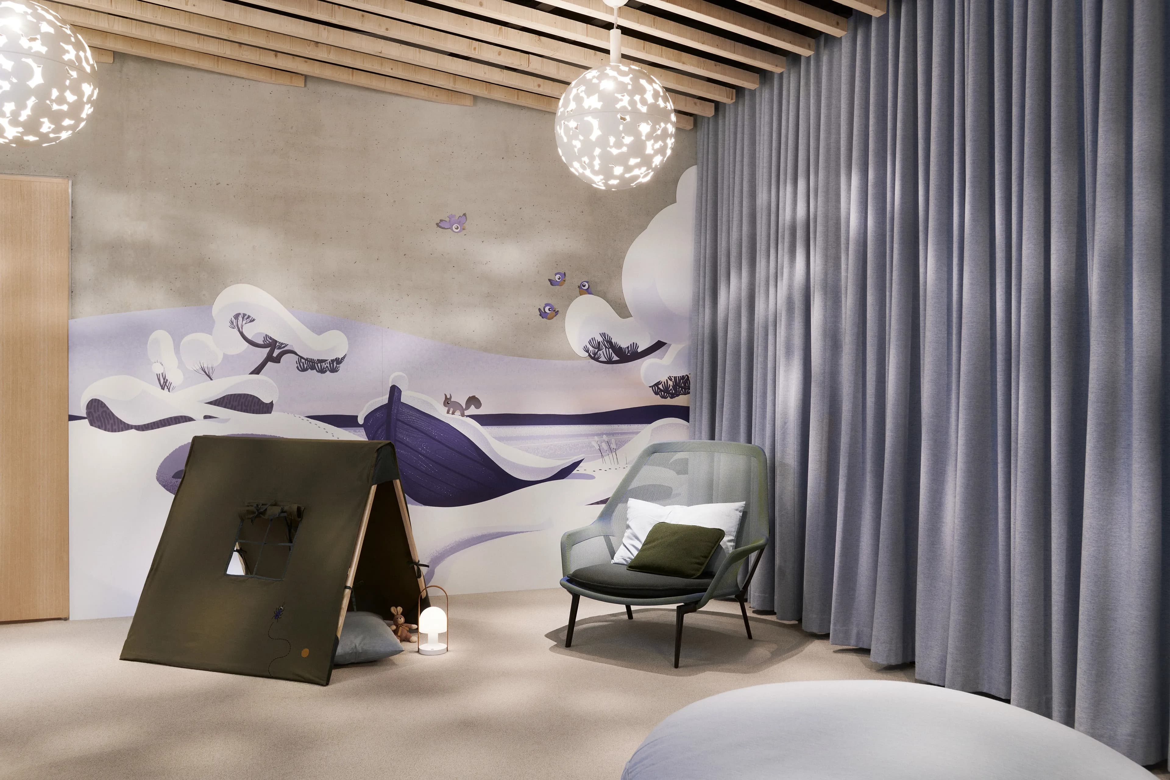 Image of the interior of New Nordic School by the Sea in Helsinki.