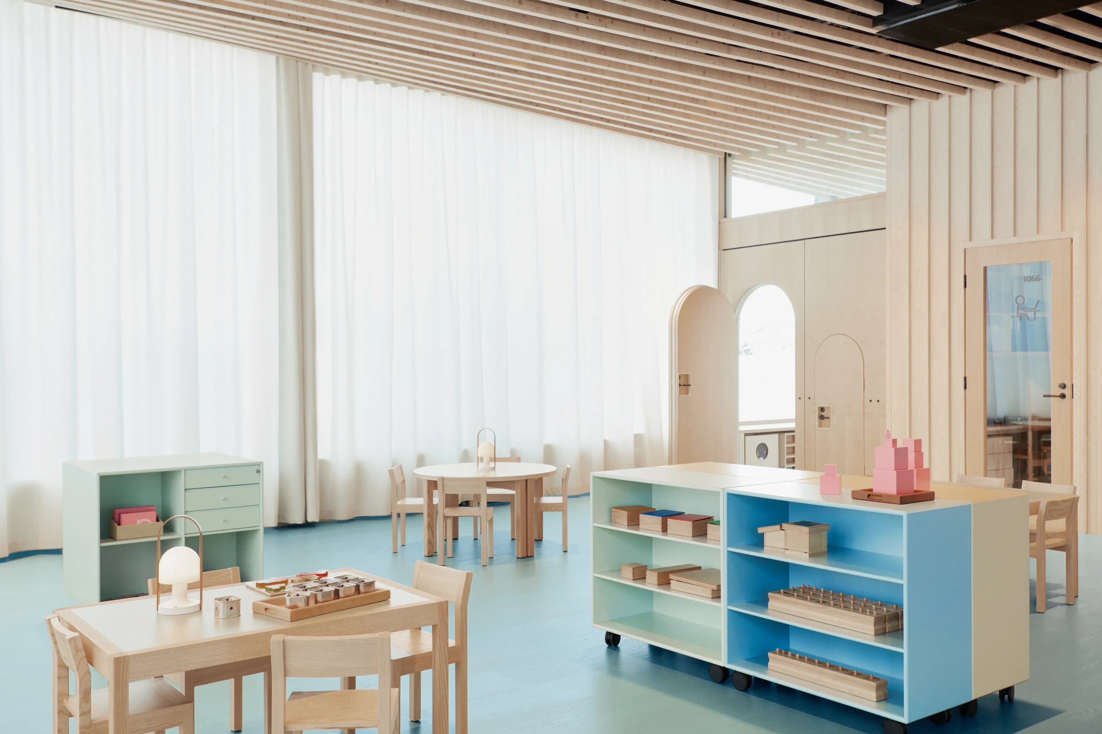 Image of the interior of New Nordic School by the Sea in Helsinki.