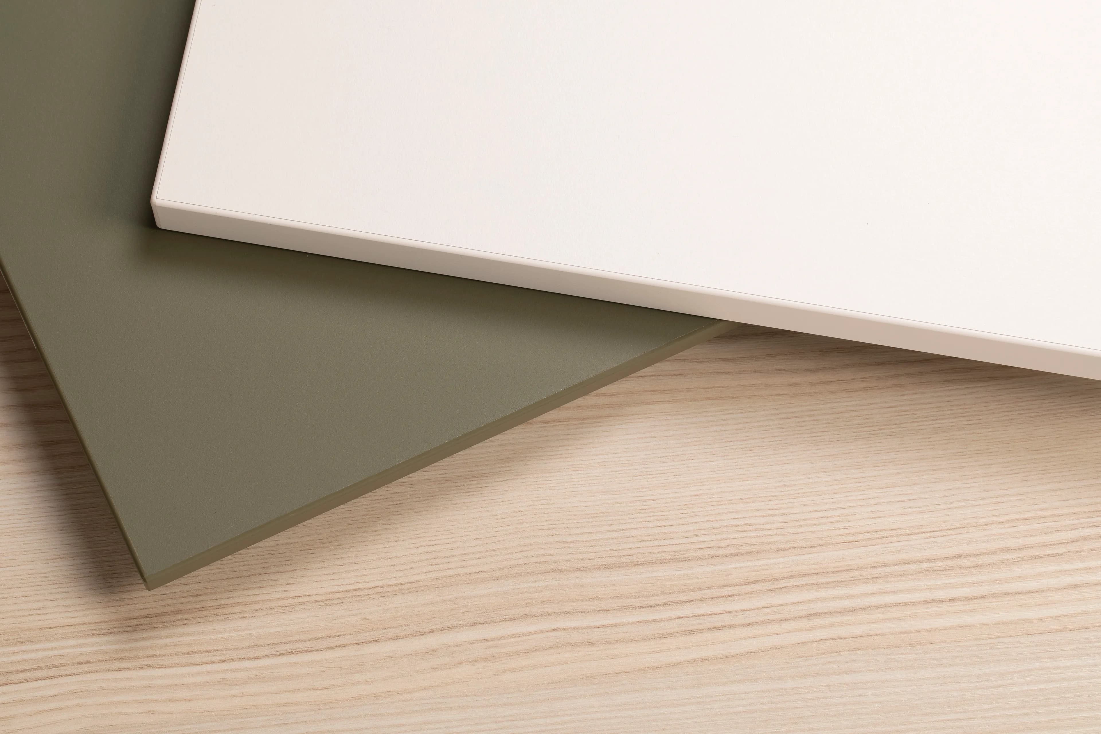 Conceptual image containing material and colour samples.