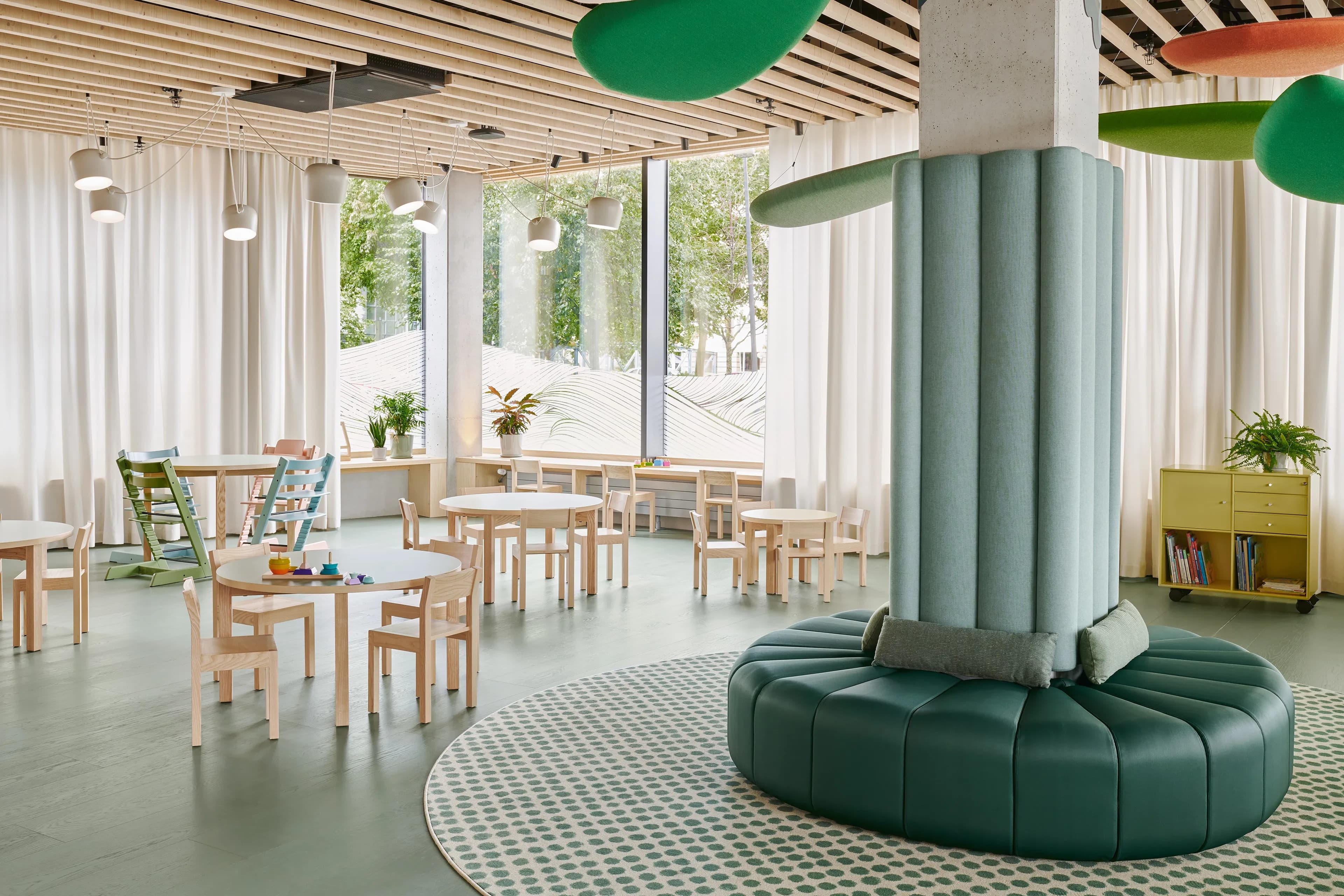 Image of the interior of New Nordic School by the Sea in Helsinki.