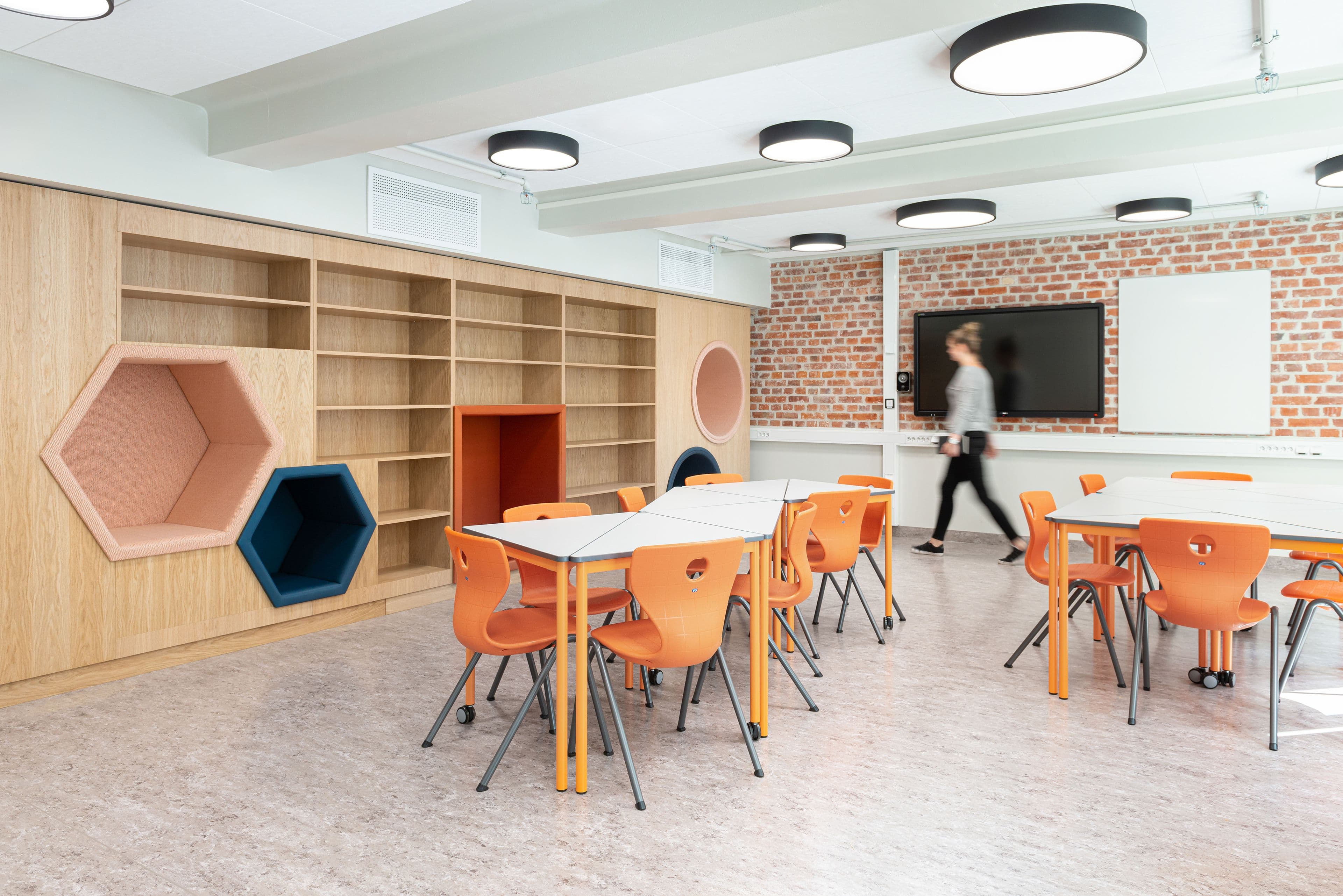 Image from a classroom at Uranienborg school in Oslo.